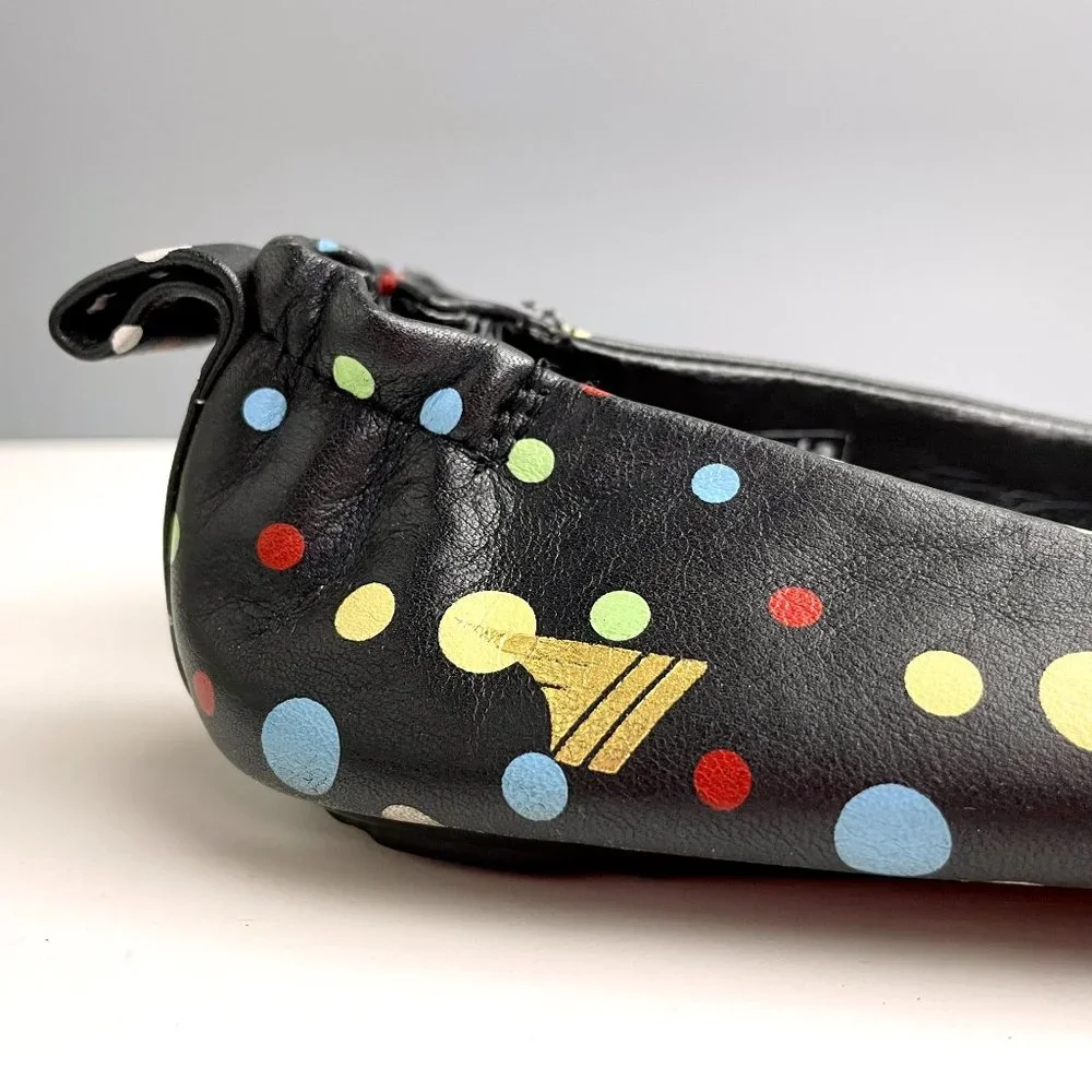Gola Logic black leather ballet flats with polka dots - size 7 - Picture 7 of 10